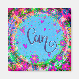 Kan Leuke Floral Moderne Inspirativiteit Magneet