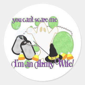 Kan me niet bang maken- Army Wife Ronde Sticker
