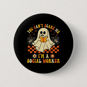 Kan me niet bang maken in een school maatschappeli ronde button 5,7 cm