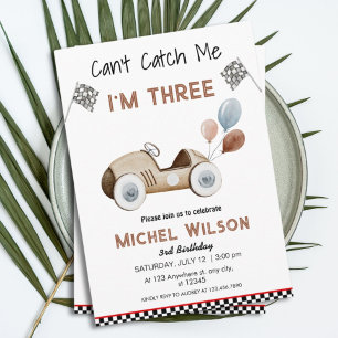 Kan me niet pakken Ik ben drie race auto verjaarda Kaart