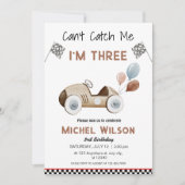 Kan me niet pakken Ik ben drie race auto verjaarda Kaart (Voorkant)