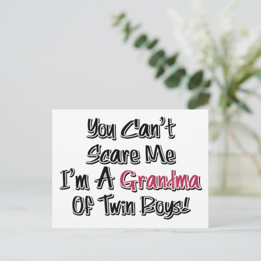 Kan me niet schelen bij Twin Boys Cute Quote Briefkaart (Staand voorkant)