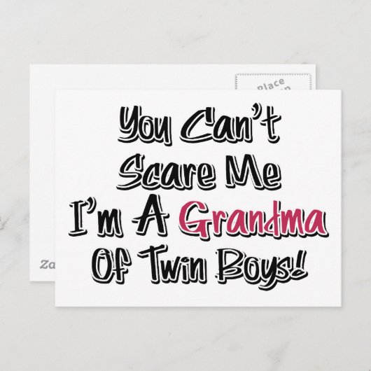 Kan me niet schelen bij Twin Boys Cute Quote Briefkaart (Voorkant / Achterkant)