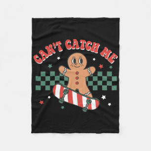 Kan me niet vangen Groovy Kerst Gingerbread Man Bo Fleece Deken