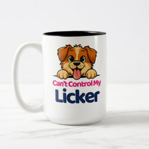 Kan mijn licker niet besturen Grappig Schattige ho Tweekleurige Koffiemok