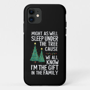 Kan net zo goed onder de boom slapen Kerstcadeau iPhone 11 Hoesje