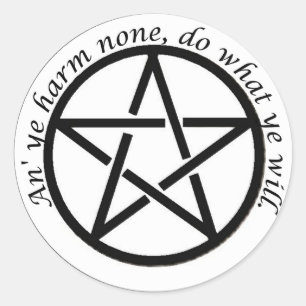 Kan niemand kwaad doen ronde sticker