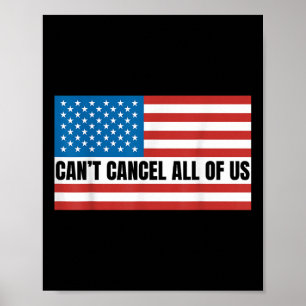 Kan niet alle Amerikaanse vlag annuleren Poster