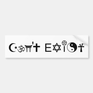 Kan niet bestaan bumpersticker