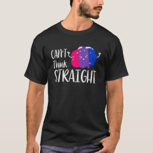 KAN NIET DENKEN HETERO Rainbow LGBT vlag Gay Pride T-shirt