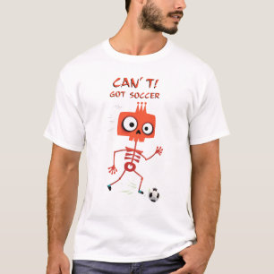 Kan niet. Heb voetbal   Grappig skelet sportdesign T-shirt