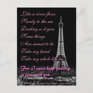 Kan niet helpen verliefd op je te worden briefkaart