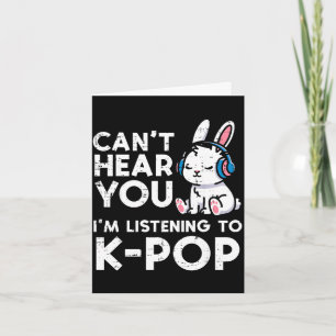 Kan niet horen luisterend kpop konijn grappig zegg kaart