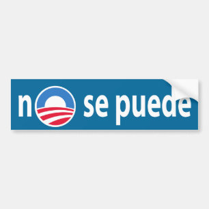 kan niet - Obama kunnen we niet Bumpersticker