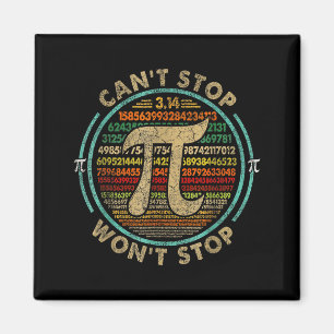 Kan niet stoppen Pi zal niet stoppen Wiskunde Pi-d Magneet