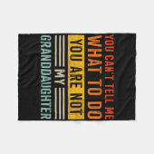 Kan niet vertellen wat niet kleindochter voor opa fleece deken (Voorkant (Horizontaal))