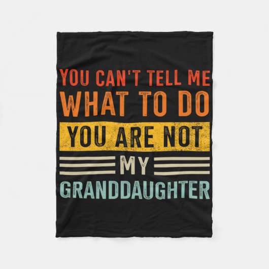 Kan niet vertellen wat niet kleindochter voor opa fleece deken (Voorkant)