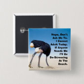 Kan niet volwassen worden vandaag de Button (Voorkant /achterkant)