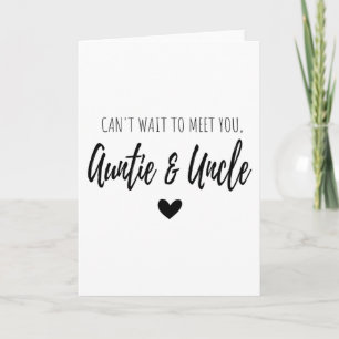 Kan niet wachten om je tante en oom te ontmoeten kaart