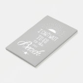 Kan niet wachten om naar het strand te gaan post-it® notes (Schuin)