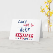 Kan niet wachten om te stemmen TRUMP 2024 Kaart (Gele Bloem)