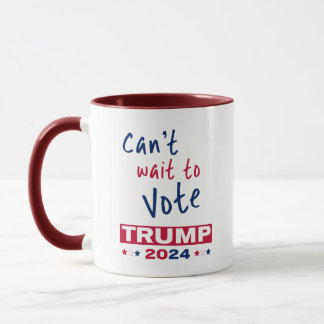 Kan niet wachten om te stemmen TRUMP 2024 Mok