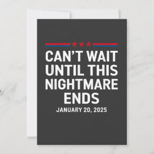 Kan niet wachten tot deze nachtmerrie Trump 2025 b Save The Date