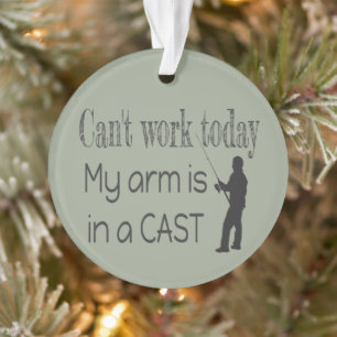 Kan niet werken Vist Humor Ornament