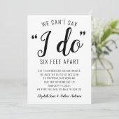 Kan niet zeggen dat ik zes voet van elkaar doe Wij Aankondiging (Staand voorkant)