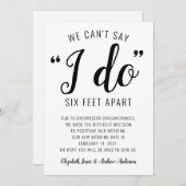 Kan niet zeggen dat ik zes voet van elkaar doe Wij Aankondiging (Voorkant / Achterkant)