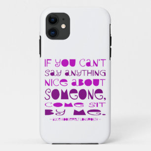 Kan niets leuk zeggen Kom bij me zitten Paars iPhone 11 Hoesje
