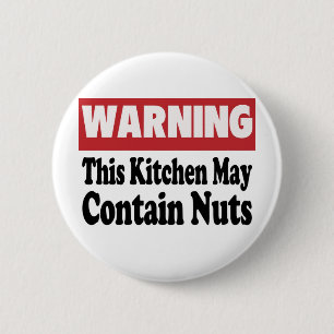 Kan Noten Bevatten Ronde Button 5,7 Cm