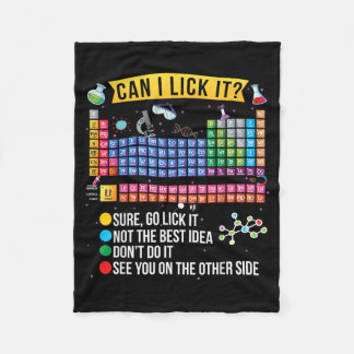 Kan periodiek systeem likken Funny Science scheiku Fleece Deken
