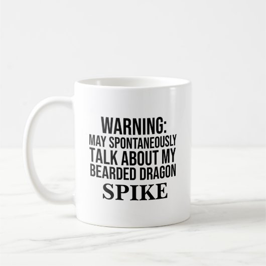 Kan praten over mijn baarddraak aangepaste naam koffiemok (Links)