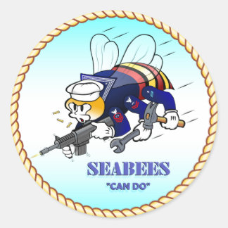 Kan Seabee doen Ronde Sticker