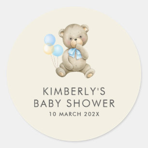 kan snel baby shower wachten ronde sticker