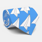 Kan Studios Paper Airplane Necktie (blauw) zijn Stropdas (Opgerold)