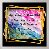 Kan tekst veranderen, het canvas van het leven is  poster (Voorkant)