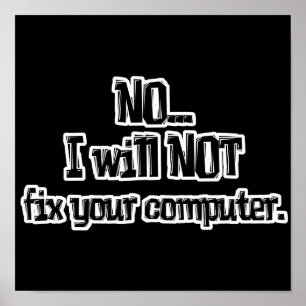 Kan uw computer niet herstellen poster