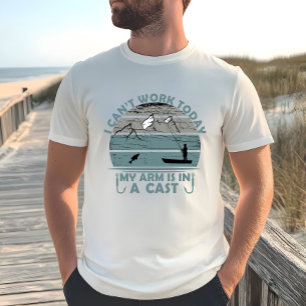 Kan vandaag niet werken mijn arm is in een gegoten t-shirt
