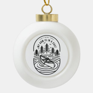 Kan vandaag niet werken mijn arm is in een giet keramische bal ornament