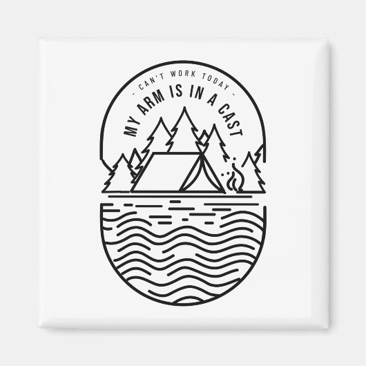 Kan vandaag niet werken mijn arm is in een giet magneet (Voorkant)