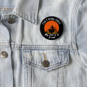 Kan vandaag niet werken mijn arm is in een giet ronde button 5,7 cm