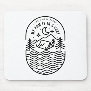 Kan vandaag niet werken, mijn arm zit in het gips muismat