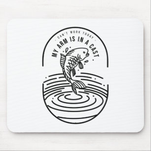 Kan vandaag niet werken, mijn arm zit in het gips muismat