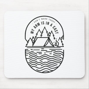 Kan vandaag niet werken, mijn arm zit in het gips muismat