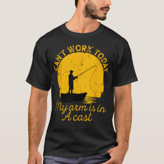 Kan vandaag niet werken, mijn arm zit in het gips, t-shirt