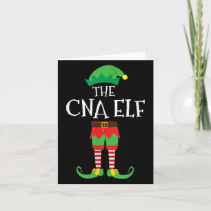 Kan Verpleegkundige Elf Matching Groep Kerstfeest Kaart