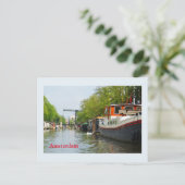 Kanaal in Amsterdam Briefkaart (Staand voorkant)