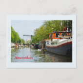 Kanaal in Amsterdam Briefkaart (Voorkant)